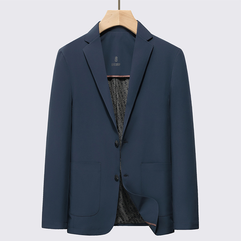 2024 Spring and Autumn New Men's Seamless Rubber Stretch Single Suit Men's Suit Jacket 2024 Spring and Autumn New Men's Seamless Rubber Stretch Single Suit Men's Suit Jacket