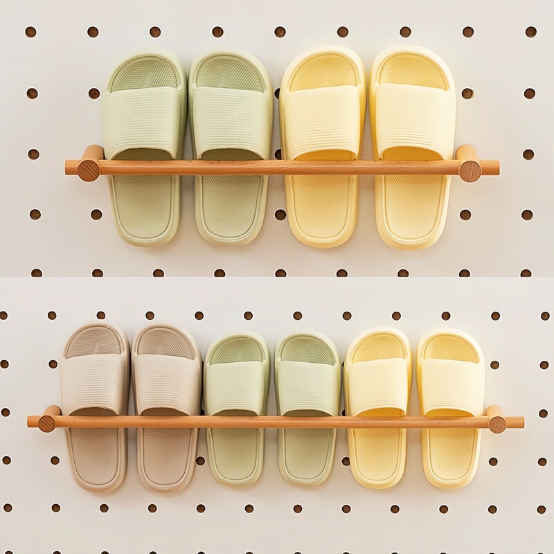 Perforated Board Accessories Slipper Rack Colorful Matchstick Wooden Stick Beech Bathroom Toilet Household Home Nordic Wholesale Perforated Board Accessories Slipper Rack Colorful Matchstick Wooden Stick Beech Bathroom Toilet Household Home Nordic Wholesale