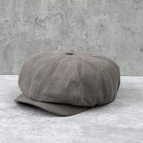Big Head Bucket Hat Spring Summer Cotton Linen Breathable Duckbill Hat Men Women Casual Octagonal Hat British Retro Forward Hat