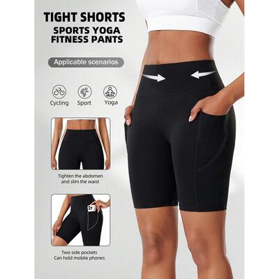 High Waist Tummy Control Yoga Shorts Women 's High Waist