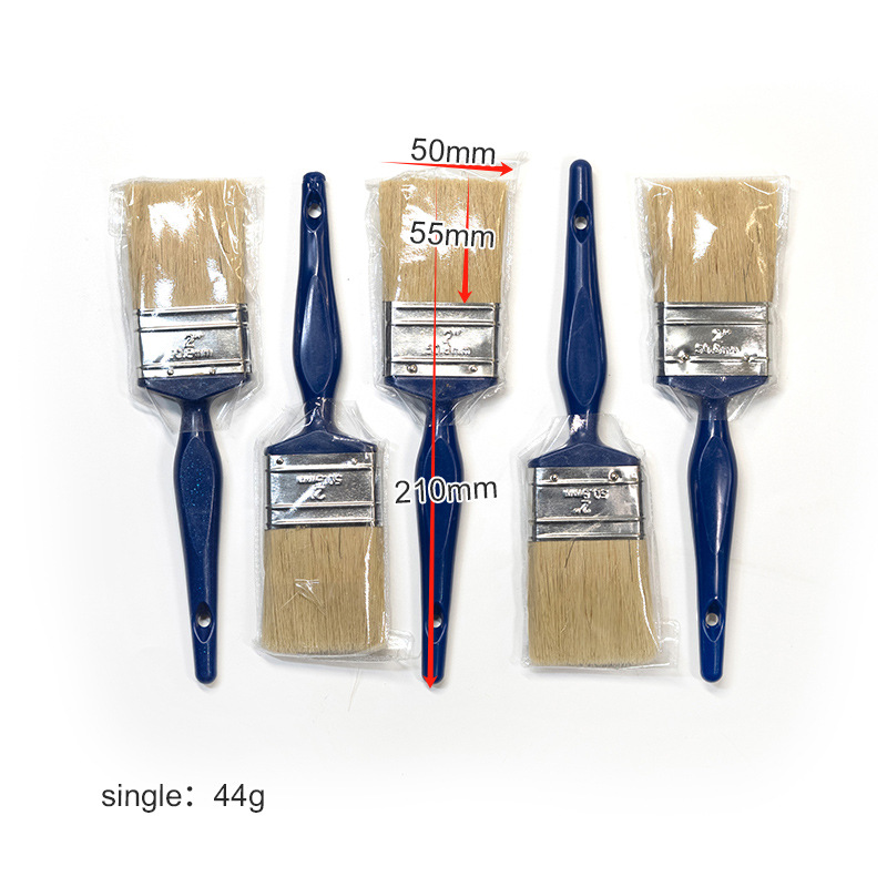 Brocha de pintura con mango de plástico, mango largo, cerdas suaves, imitación de cerda de jabalí, brocha de limpieza, cabezal de brocha para pintura industrial