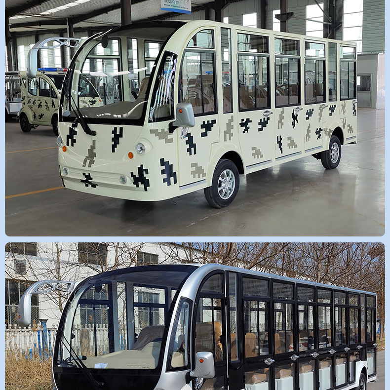 Ce Certified Tourist Shuttle Bus for Scenic Spots, Factory Tours, and Property Viewings, with Doors, 14-Seater Enclosed Electric Sightseeing Vehicle