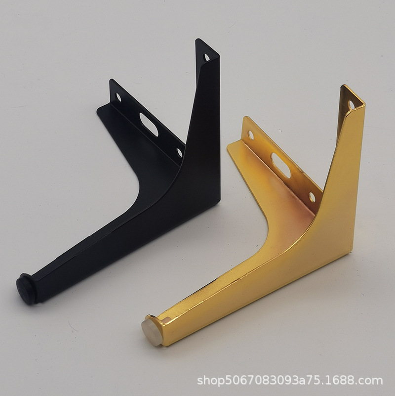 Nordic light luxury small three-pronged bedside table foot furniture hardware foot pad triangle TV cabinet coffee table table foot support foot 2