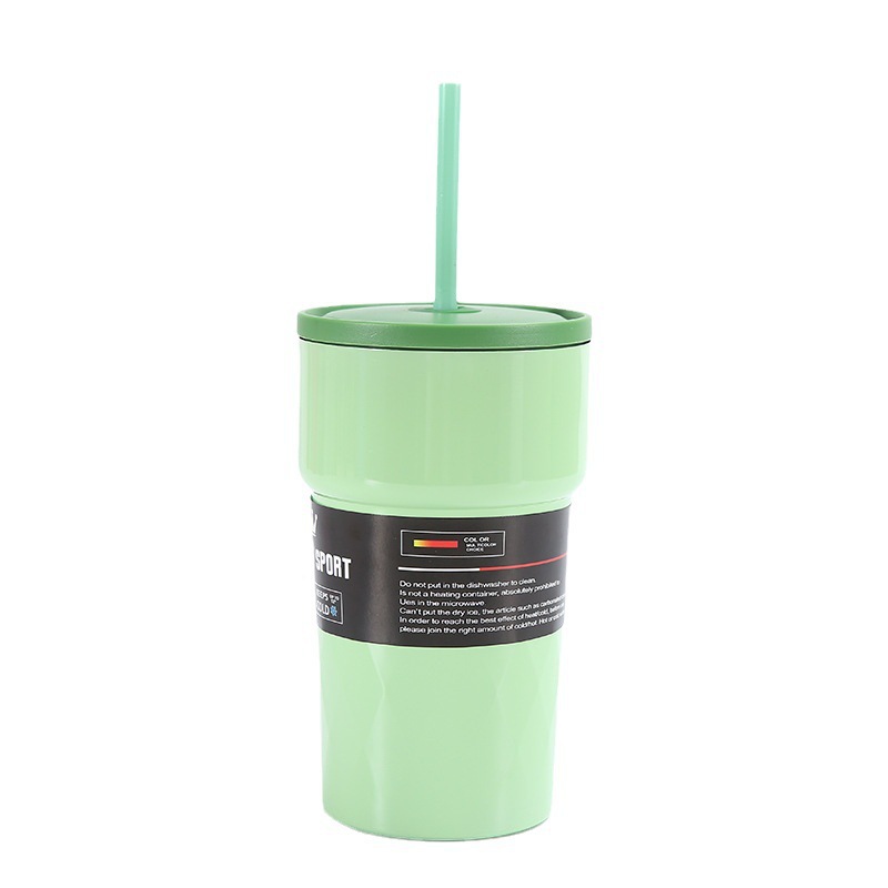 Transfronterizo nuevo 304 taza de vacío de acero inoxidable de alto aspecto taza de paja al aire libre conveniente calentador de hielo taza de coche
