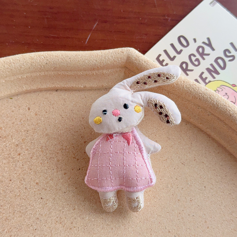 オリジナルのレトロな花の小さいウサギの鹿の布の芸の部品の甘い漫画のブローチの子供の服の補助材料の靴の靴下の装飾|undefined