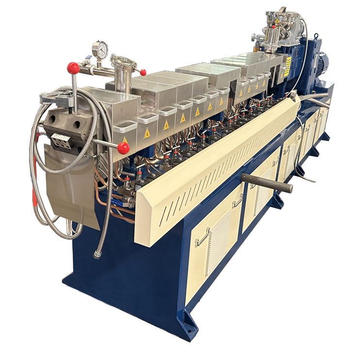 MDPE中密度聚乙烯材料造粒机 水拉条双螺杆色母粒挤出造粒机