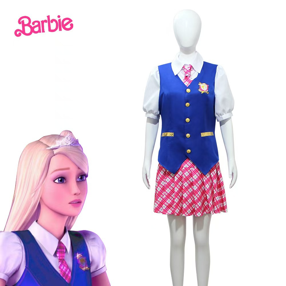 Movie Barbie Princess College Cos Princess Dress School Uniform Delancey Jk Uniform cosplay Women Clothing
