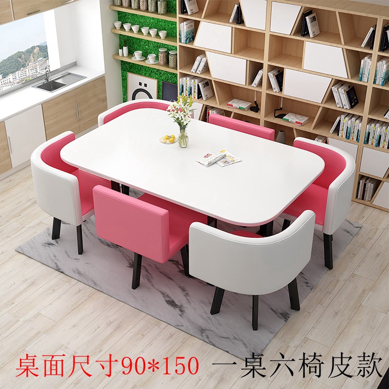 150*90 escritorio blanco rosa piel blanca una mesa seis sillas
