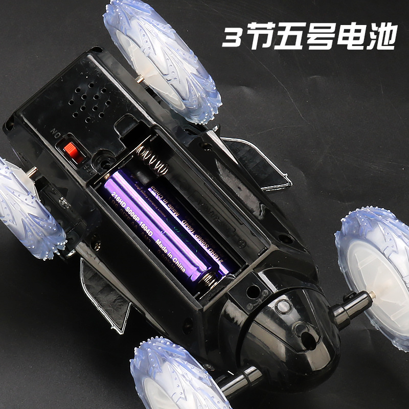 Transfronterizos niños controlados remotamente camión de volcado de luces frescas acrobacias giratorias camión de volcado de niños controlados remotamente carro al por mayor