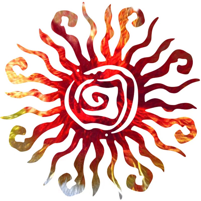 Cross-border Sun God Iron Ornaments Decorations Pendant Sun Garland Design Iron Decoration Home Decoration Courtyard