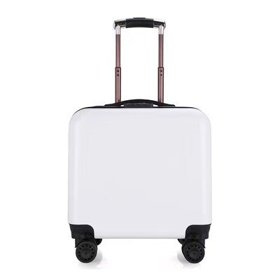 Nuevo niño tracción caja de embarque 18 pulgadas maleta de ruedas universales impresa patrón de dibujos animados contraseña maleta de viaje