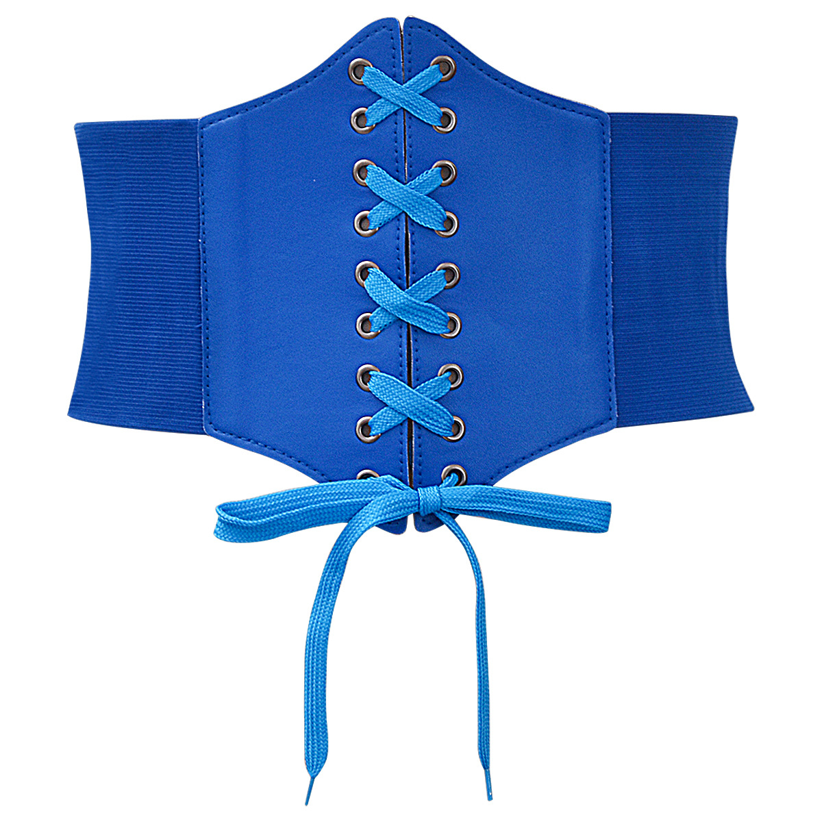 Cinturón de cintura de corte coreano de moda súper ancha de las mujeres de remache con cordones de cintura de plástico en stock fabricante