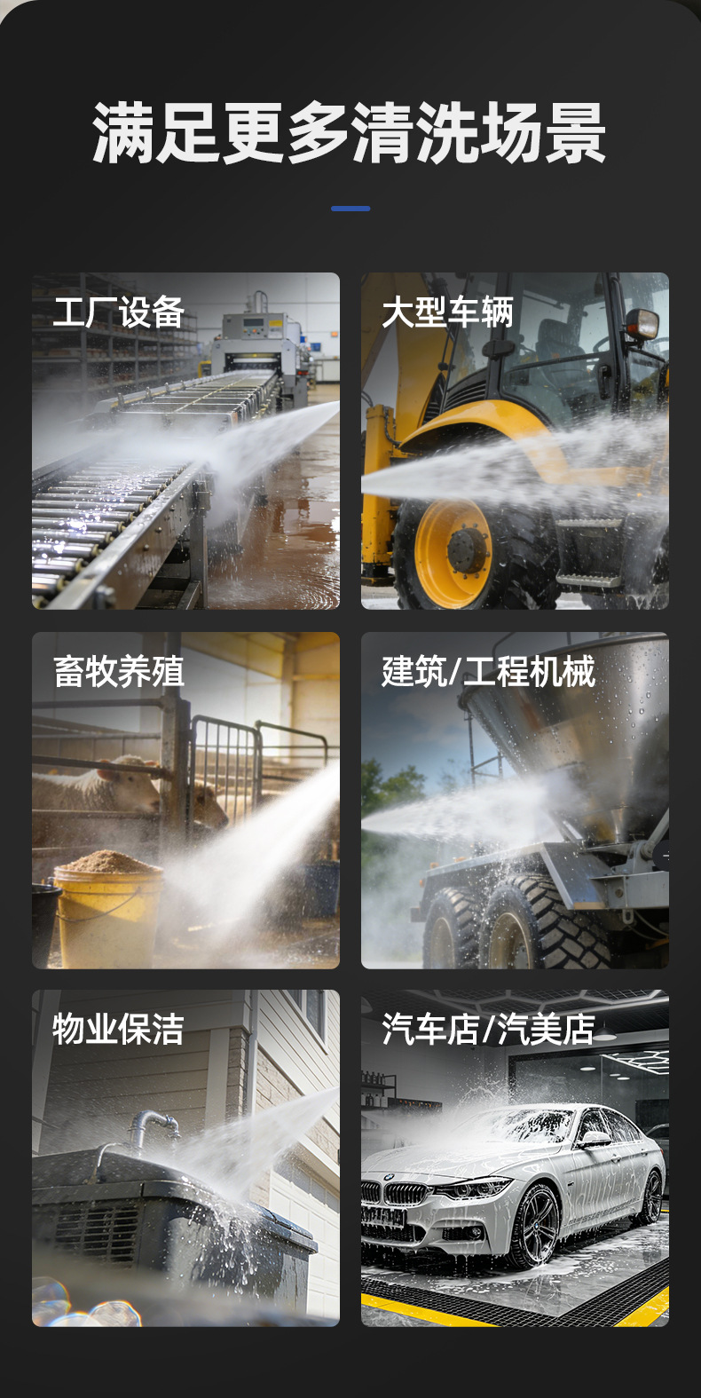 Anlu car washer is a household high-pressure, high-power portable cleaning machine, 220V car wash water gun, car wash tool, water pump