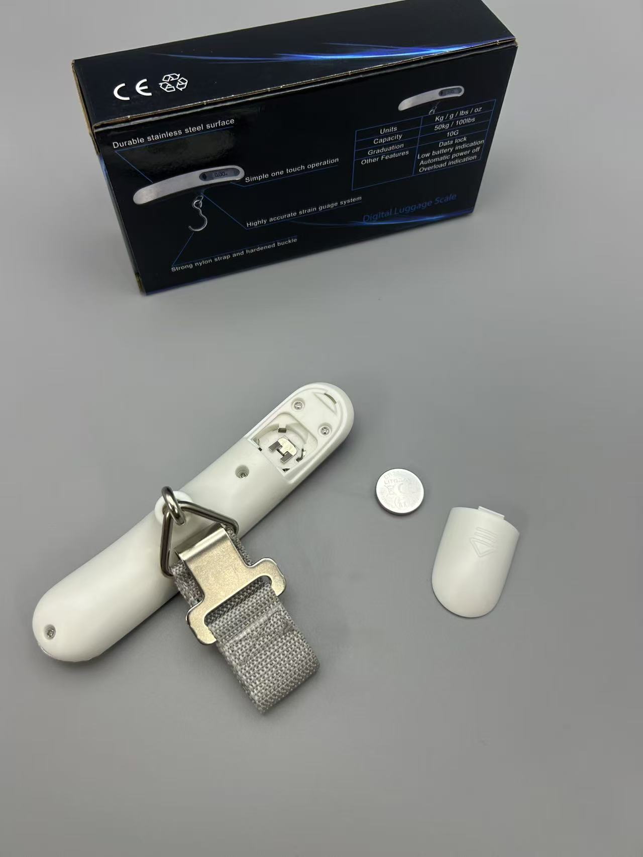 Fabrika sınır ötesi taşınabilir elektronik tartı mini küçük taşınabilir yüksek hassasiyetli el tartı kanca ölçeği paslanmaz çelik bagaj ölçeği