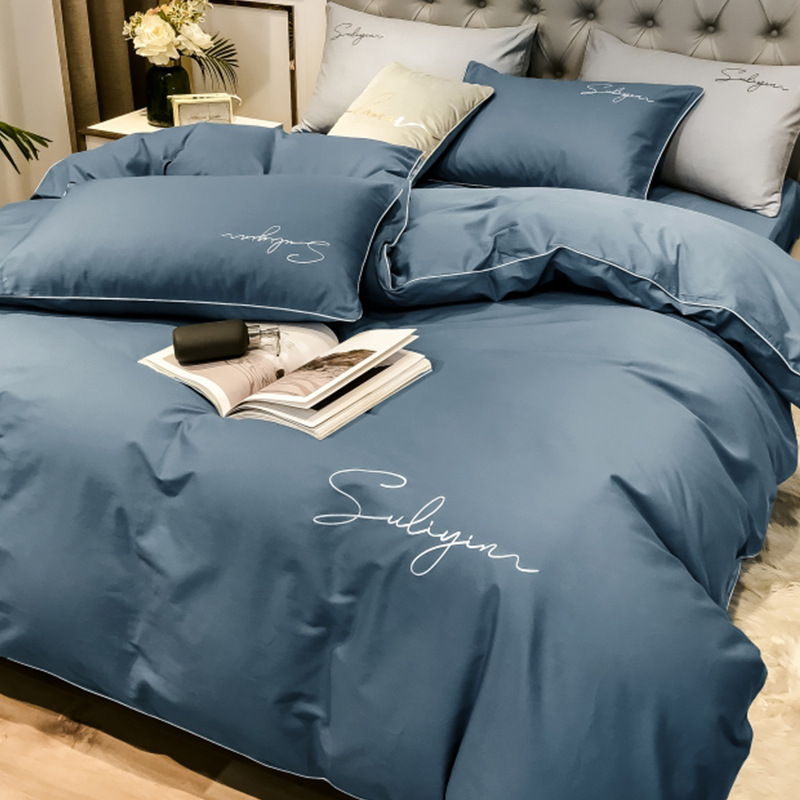 Bentley Blue (100% algodón sedoso para dormir desnudo)