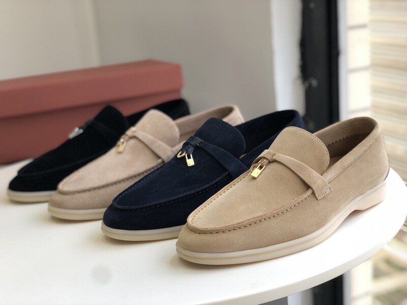 LP Men's Shoes Loafers Men's Slip-on Loafers Comfortable Wear Shoes Pendant Suede Soft Bottom Flat Heel Casual Single-layer Shoes