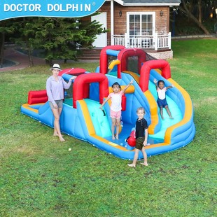 Factory Direct Sales Outdoor Water Gun Version Inflatable Slide Inflatable Castle Children's Playground Inflatable Castle Water Inflatable Trampoline