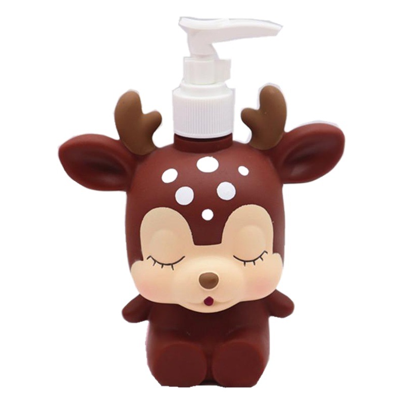 Xinhualu botella de prensa de dibujos animados para niños dispensador de loción botella de desinfectante de manos de jardín de infantes botella de gel de ducha champú