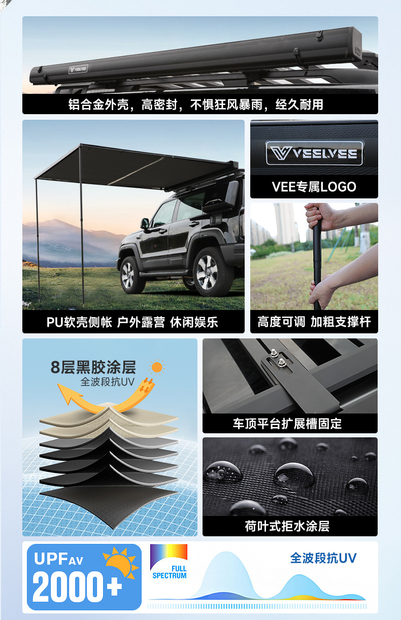 Brand New Bj40 Roof Rack Frame Explorer Modified Folding Ladder Expansion Platform Side Tent Backpack
