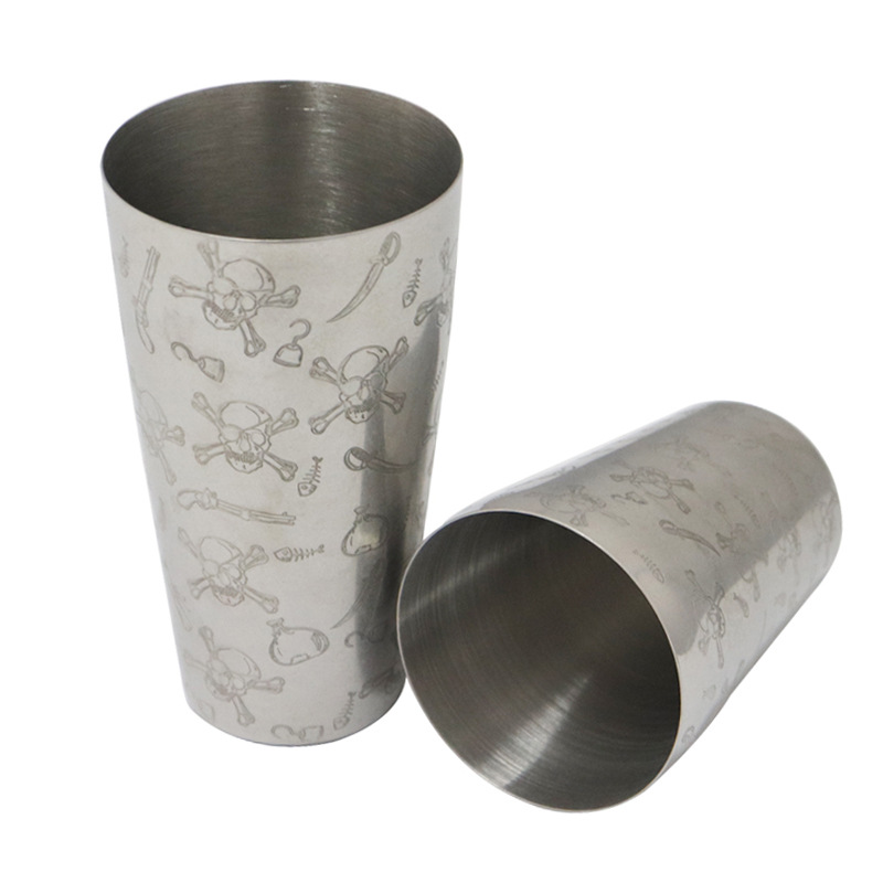 La taza americana de la coctelera Hall de la tres-Sección de Boston de la coctelera del acero inoxidable 304 helada para los viejos fabricantes del comercio exterior