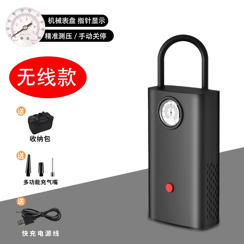 Coche bomba de aire inalámbrica bomba de neumático portátil coche motocicleta batería coche auto-neumático bomba de aire