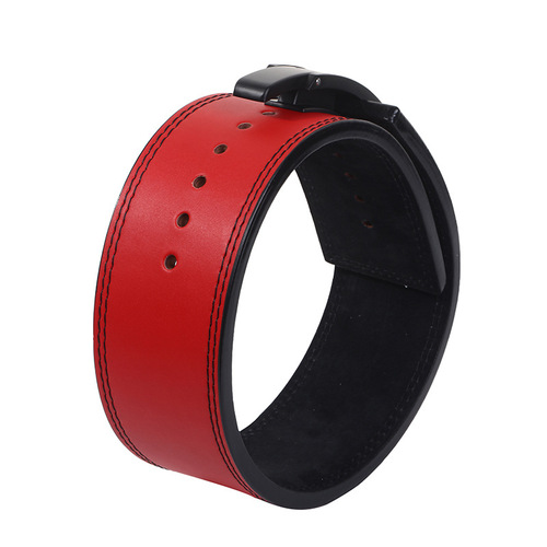 Cowhide lever buckle fitness belt Squat deadlift weight training sports protective gear