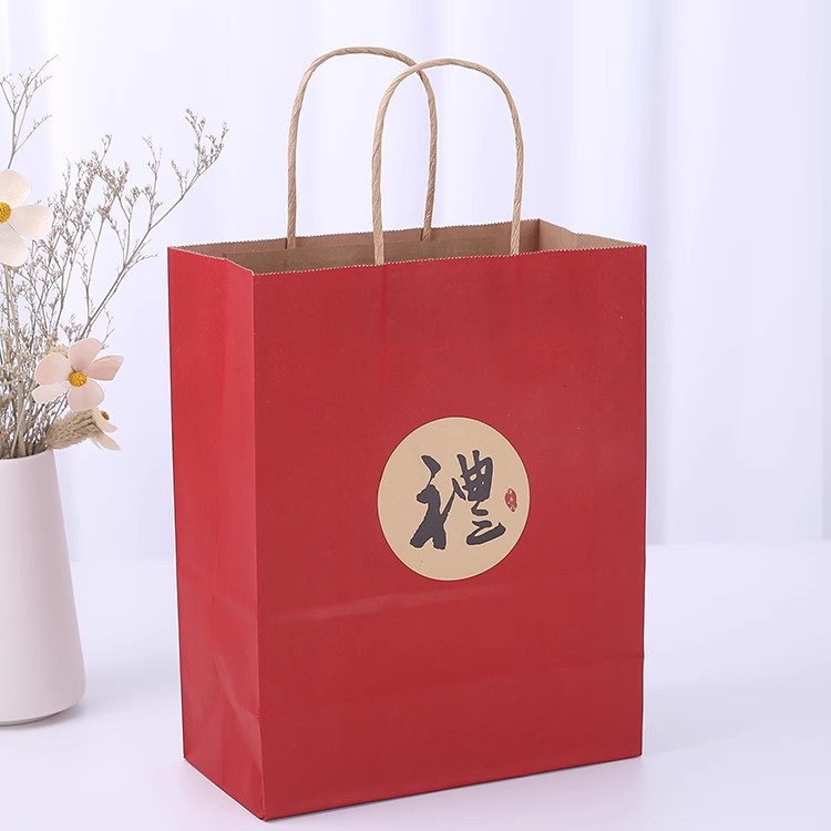 年货牛皮纸袋伴手礼手提袋打包袋礼品袋购物袋加LOGO中国风新年