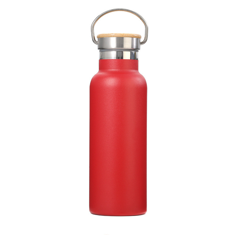 Bright red with bamboo cover
