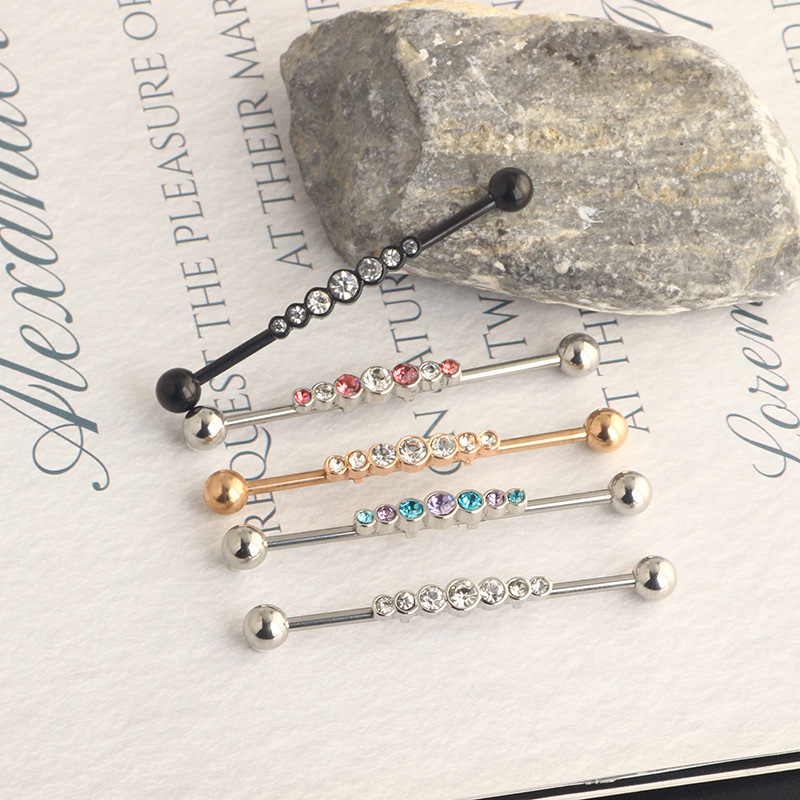 Labret piercing jewelry detail image