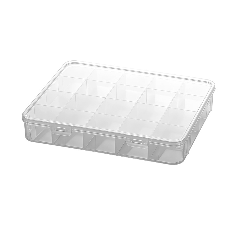 Powder Puff and Hairpin Storage Box with Lid, Divided Compartments, Transparent Makeup Brush Storage Box with Lid for Dressing Table