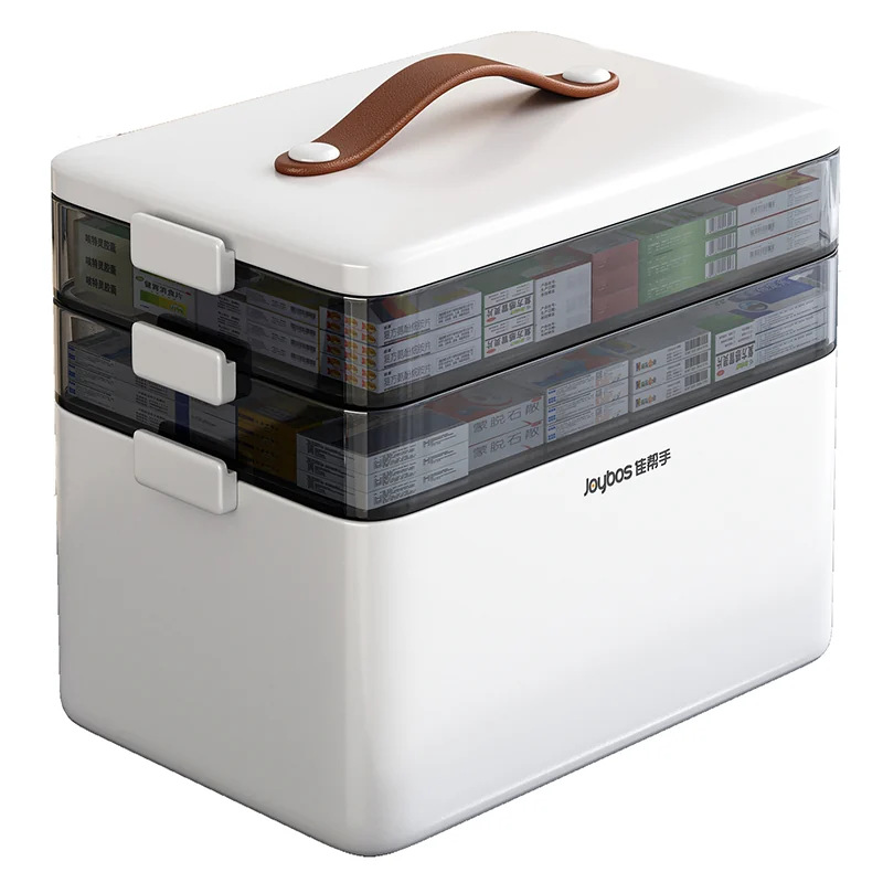 Caja Botiquín Multicapa de Plástico Portátil para Medicamentos Domésticos image 4