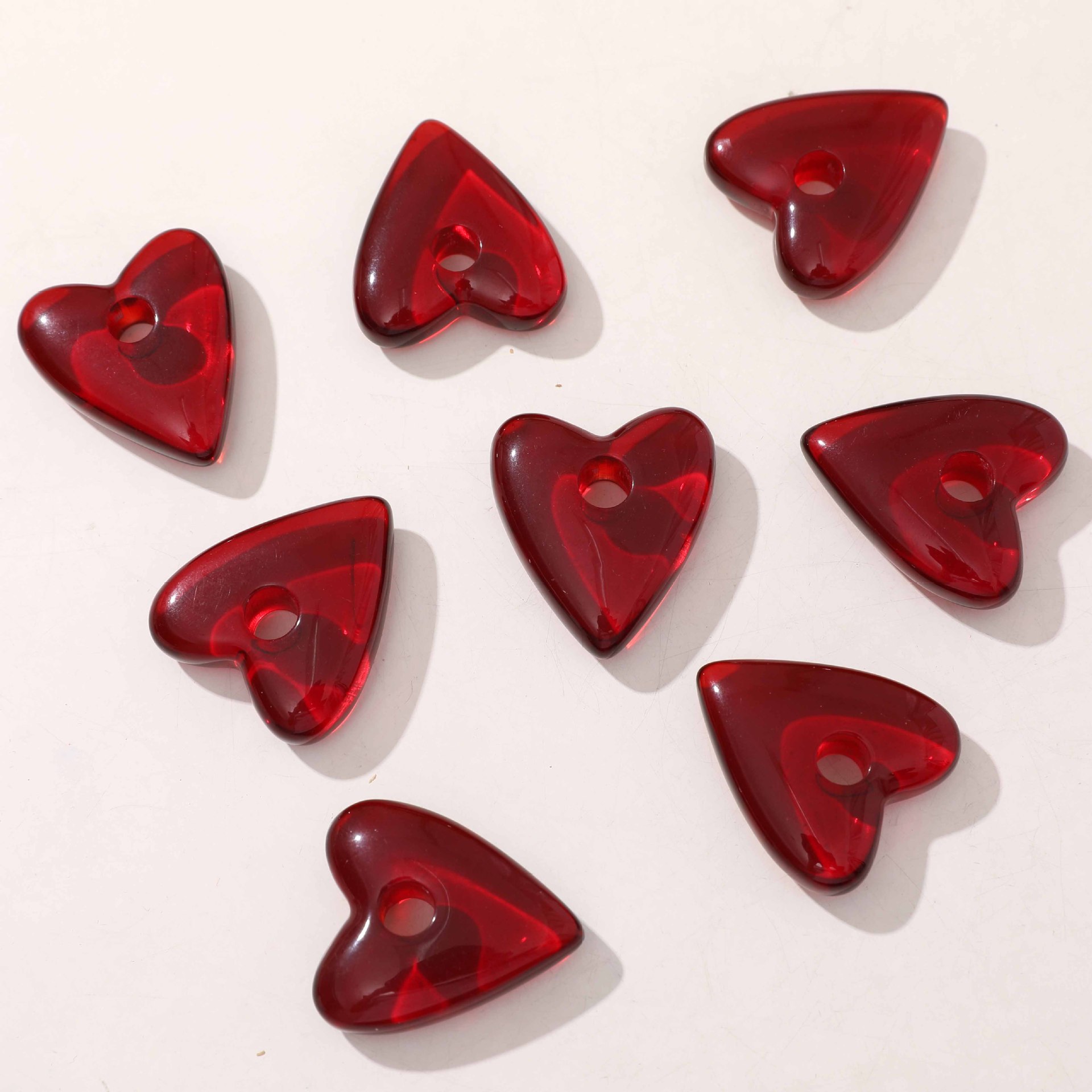 4g Weight Pendant Jewelry Making Type 35*30mm Jewelry Making Size DIY Jewelry Accessories Classification 1 Piece Quantity Resin Material Heart Shape Pattern Polished Finish Sweet, Simple Style Style 1 Piece 35*30mm Resin Heart Shape Polished Pendant 无