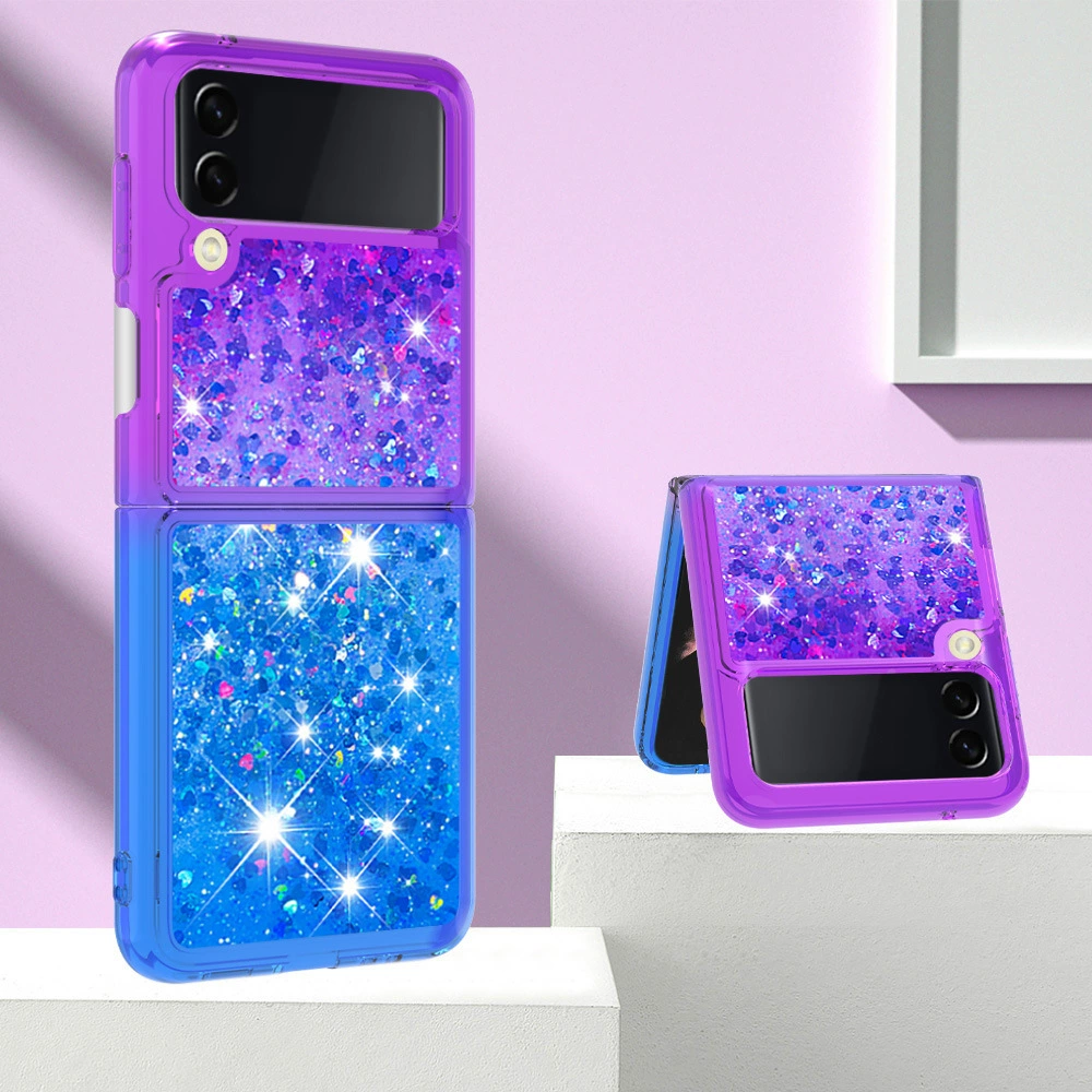 Совместимый чехол для телефона Samsung, для Z Flip3, 5G, Z Flip4, градиент