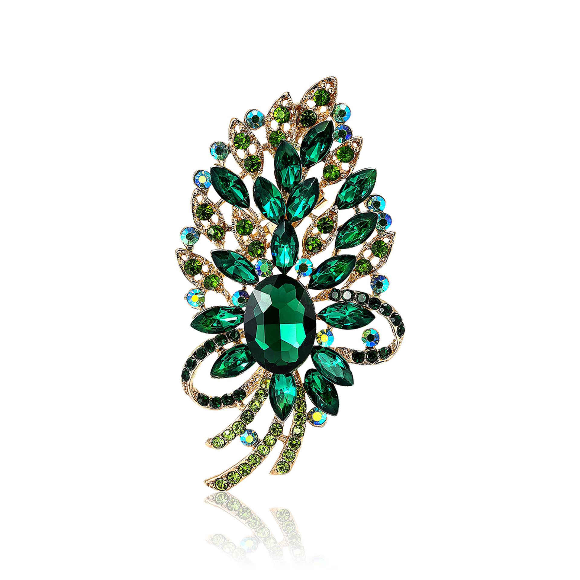 Broche vintage para mujer con perla cristal y esmalte_voghion.com
