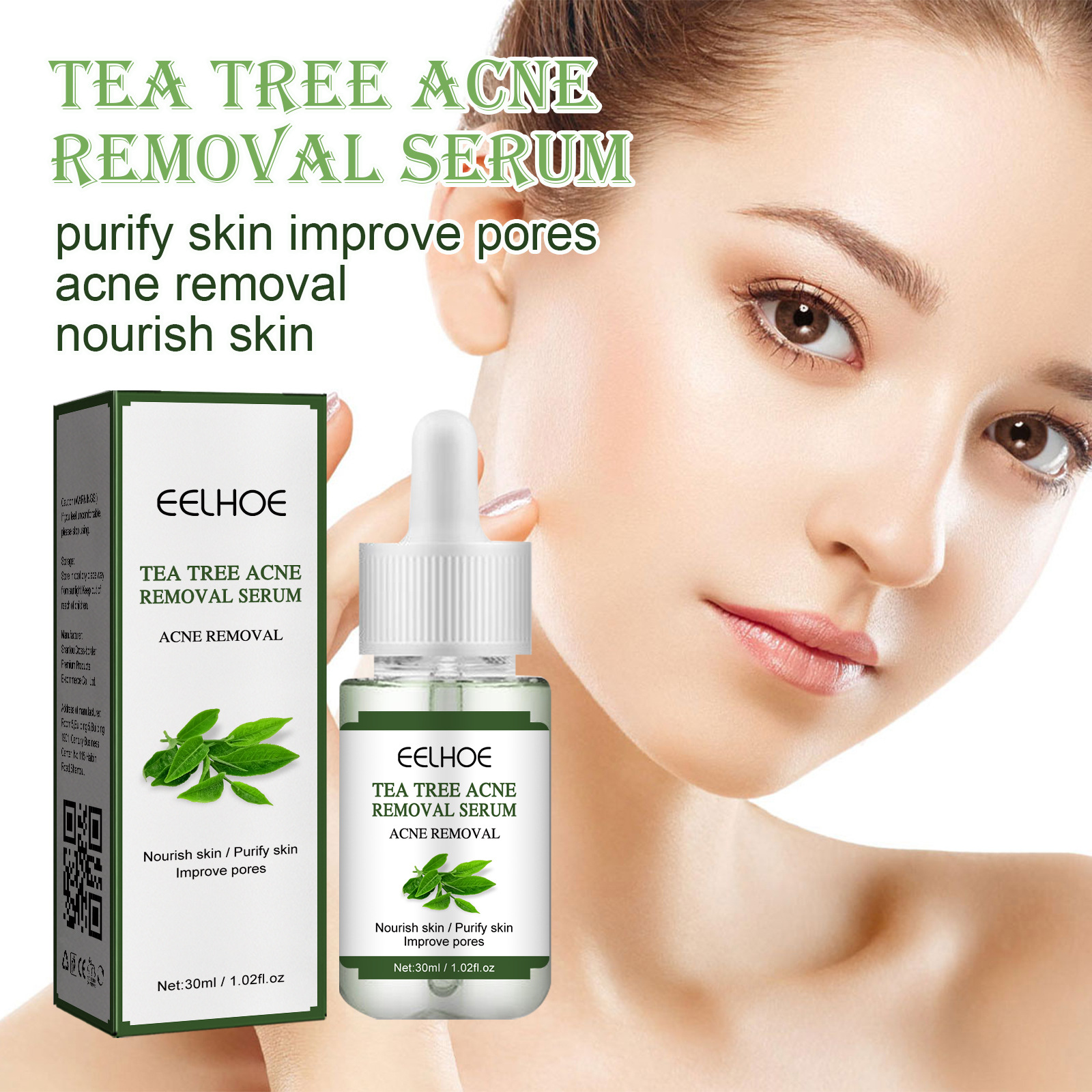 EELHOE Tea Tree Repair Lightens Marks, Cleans Acne, Removes Acne and Repairs Skin essence_voghion.com