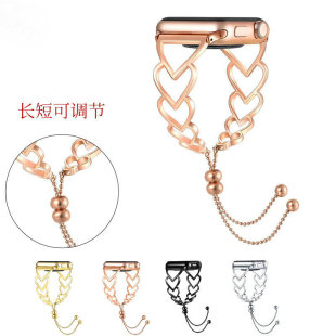 For Apple Applewatch watch fashion love hollow alloy metal bracelet iwatch S8 strap