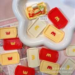 食游皿ハンバーグトレイdiy材料クリームゴム携帯ケースアクセサリー樹脂アクセサリー手作りヘアクリップ