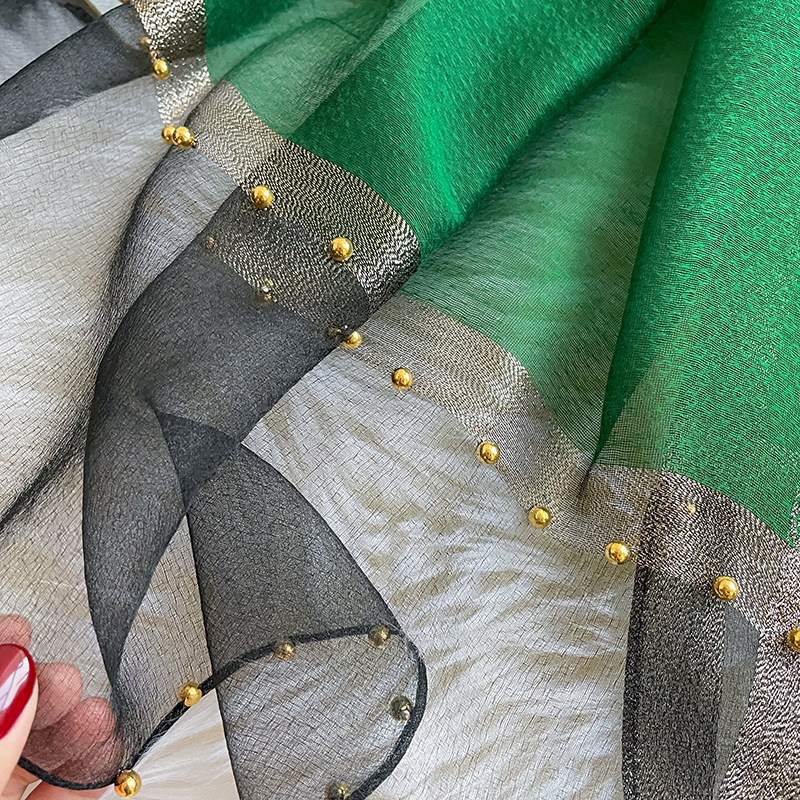 100g Weight Women's Retro Solid Color Silk Silk Scarves