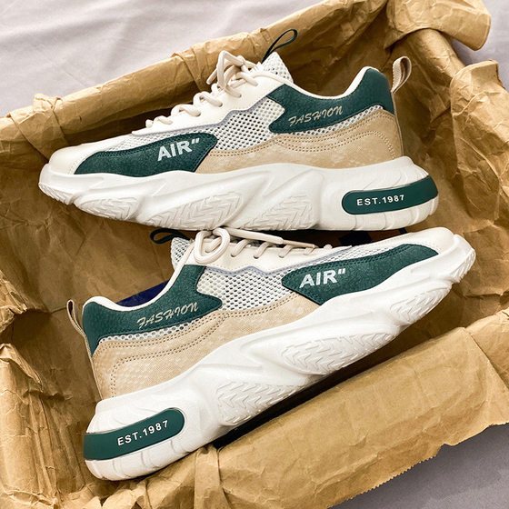 Cross-border Summer Men's Shoes Breathable 2024 New Thin Mesh Mesh Shoes Trendy Casual Sports Running Torre Trendy Shoes