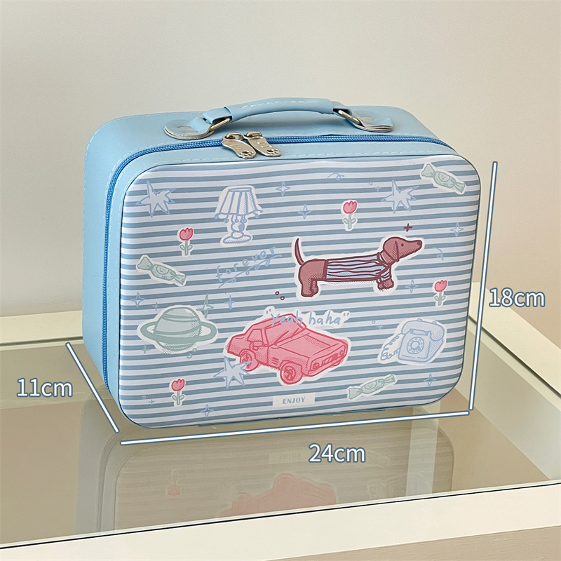 Bolsa de cosméticos linda 2025 nueva caja de almacenamiento de bolsa de lavado de viaje portátil portátil de gran capacidad para mujer