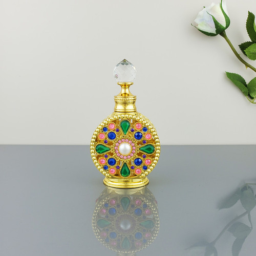 Bulk wholesale 15ml Middle Eastern Dubai fragrance bottle, reverse Paris perfume oil colorant glass refill bottle
