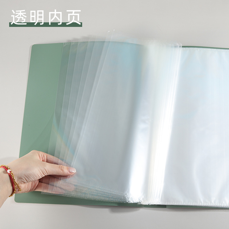 A4 carpeta de inserción de páginas transparentes de papel de prueba de plástico pp carpeta de partituras A4920 / 30 / 40 / 60