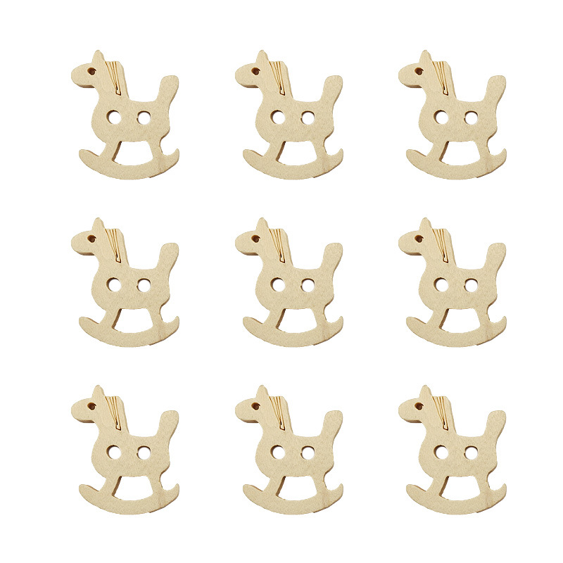 200 botones de madera/diámetro de la bolsa aproximadamente 1,3 cm estrella de cinco puntas impresión en madera maciza