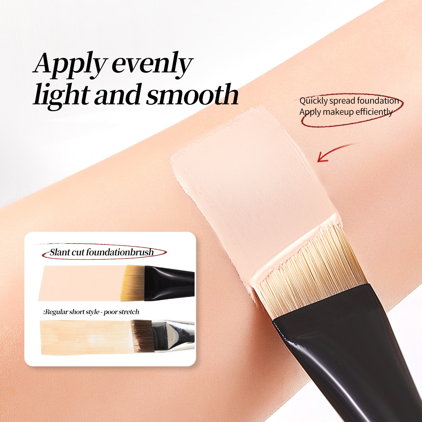 GECOMO inclinado cepillo de base no comer polvo maquillaje especial sin marcas cepillo de base herramientas de maquillaje fábrica al por mayor