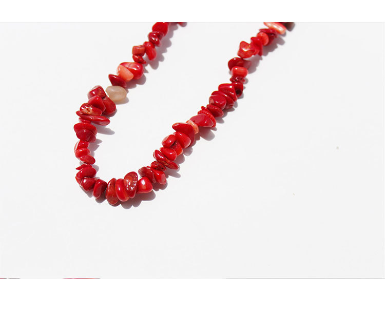 Fashion Red Agate Stone Beaded Collarbone Chain Wholesale display picture 2