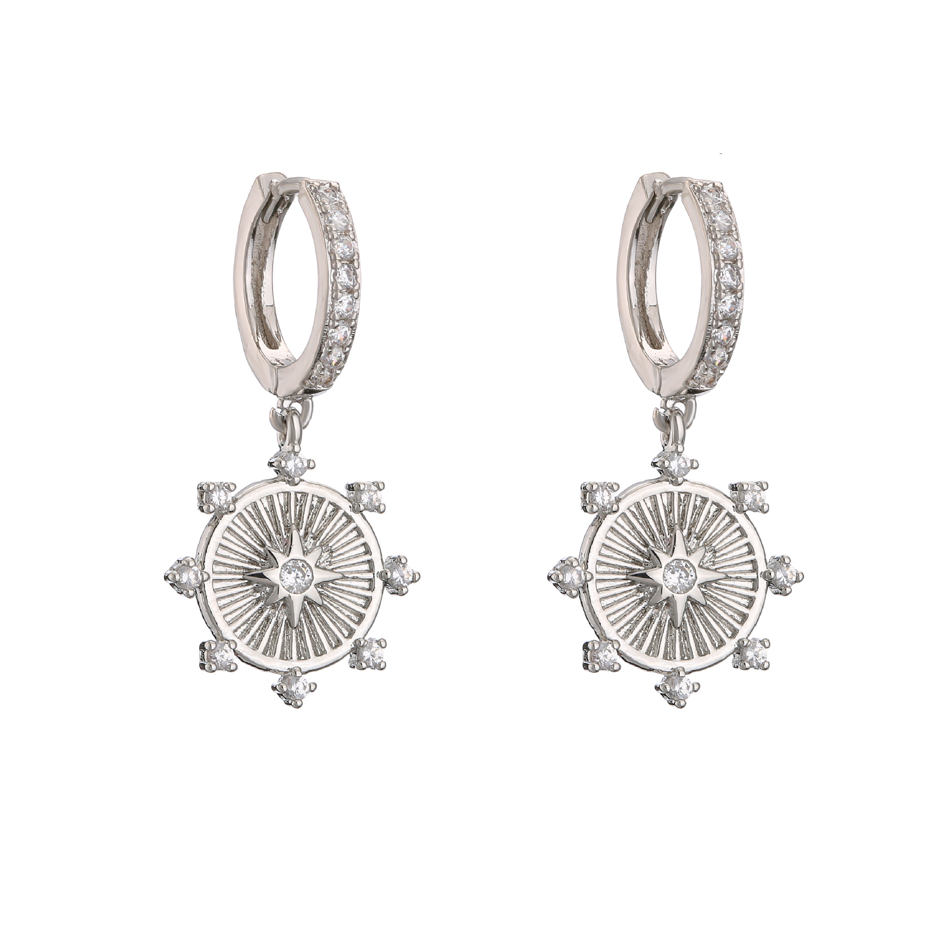 10g Weight Zircon Inlay Material Earrings Classification Wedding, Birthday Occasion Copper Material Geometric Pattern Women'S Gender Plating Design Fashion Style Fashion Geometric Plating Copper Zircon Earrings 14