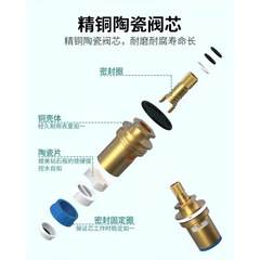 卸売りg1/2全銅快開蛇口陶磁器弁芯単冷蛇口弁芯冷熱快開弁芯