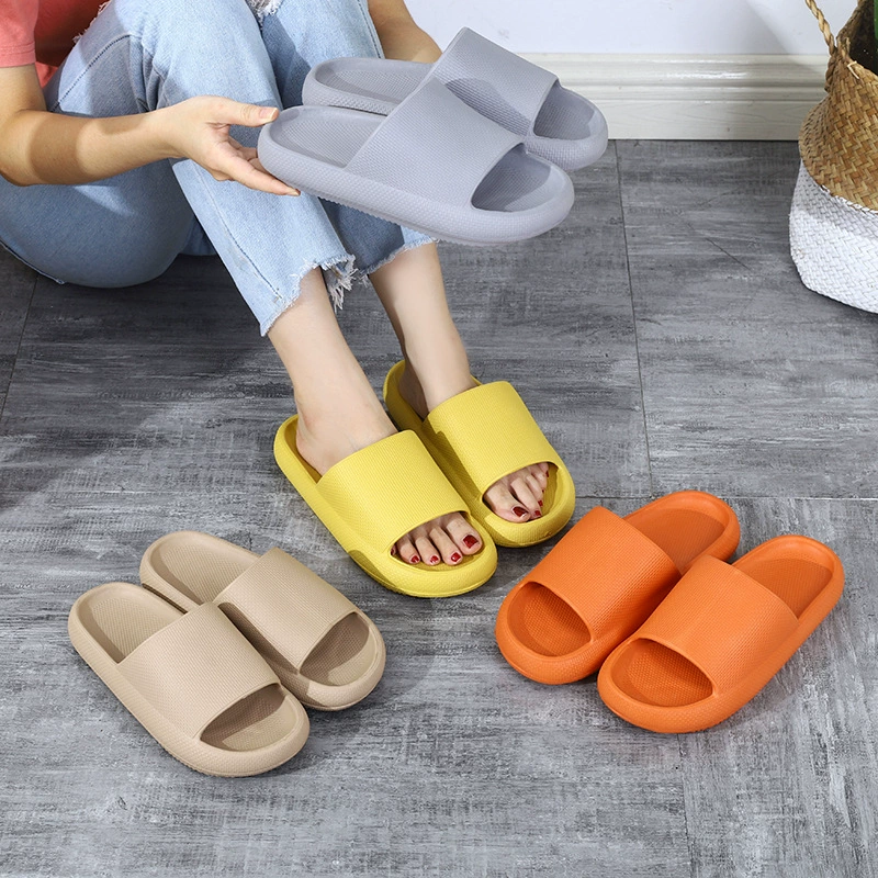 Тапочки женские летние без шнуровки с толстой подошвой из одного слова женские нескользящие Тапочки для ванной комнаты мужские Нескользящие тапочки для пары Amazon Outside Single