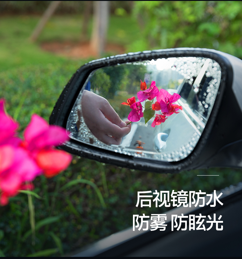 Qiao's Car Rearview Mirror Rainproof Film HD Nano Rearview Mirror Rainproof Film Glass Reflector Waterproof Film