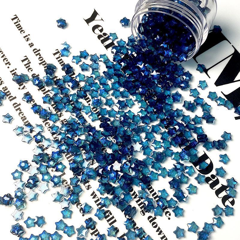 Nail art üçün ulduz formalı parıldayan bəzək daşları